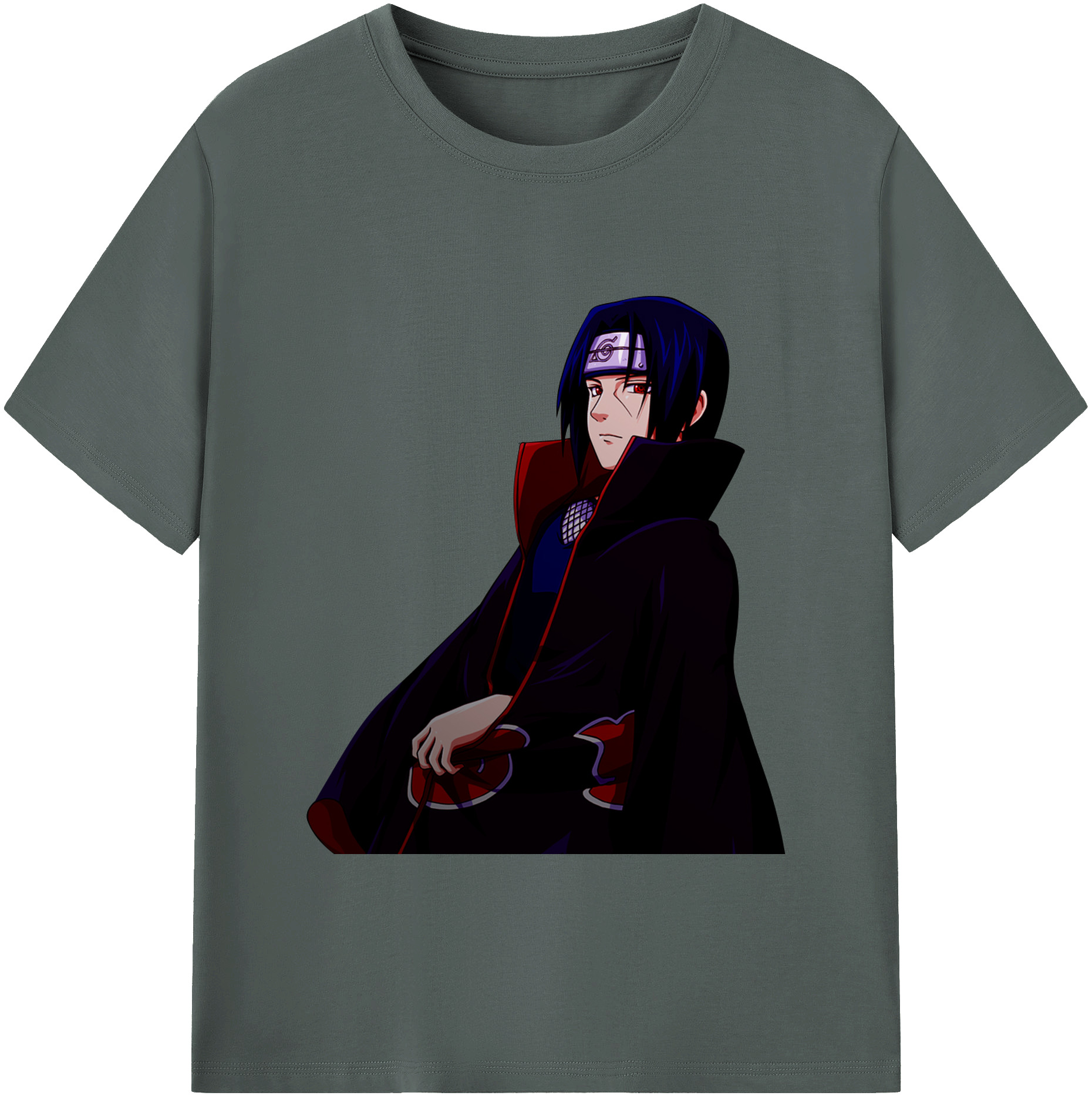 （画像用） NARUTO -ナルト- うちは イタチ Uchiha Itachi 綿100％ メンズ半袖Tシャツ｜肌触りやわらか＆通気性